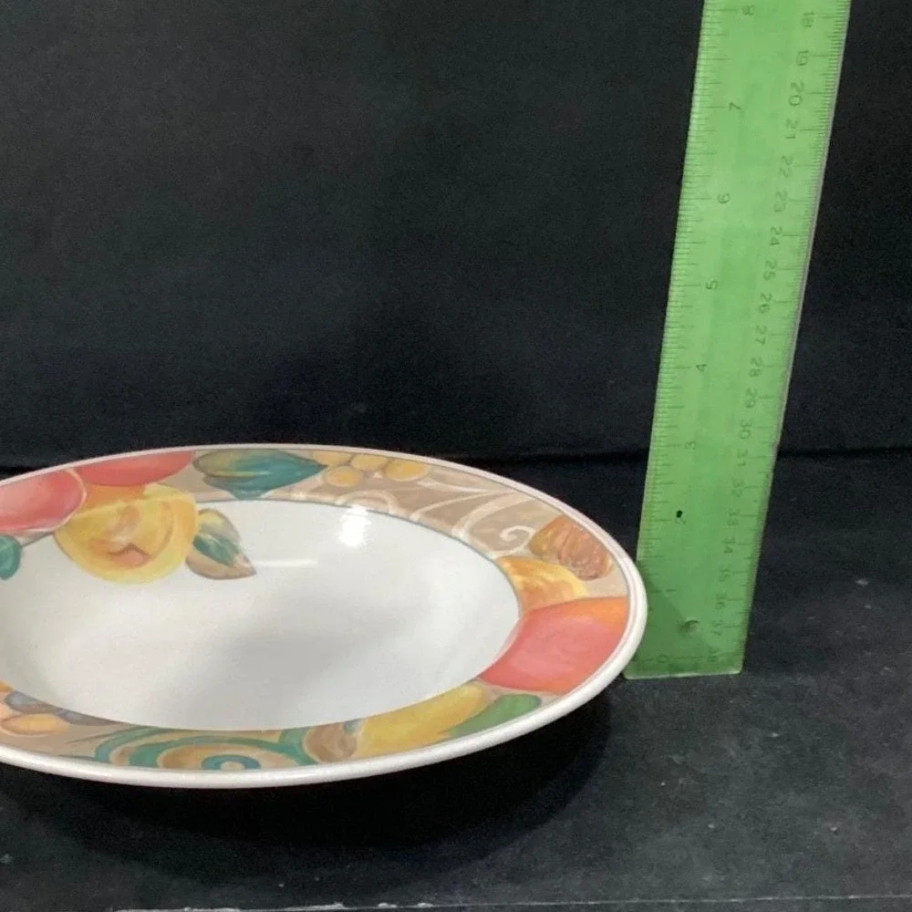 Mikasa Heritage Orchard Odyssey Cereal Bowls, Set of 2, Vtg Stoneware Dinnerware